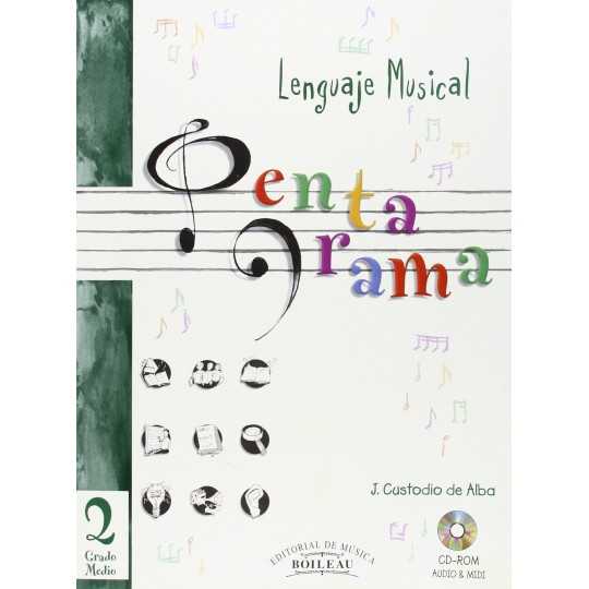 Pentagrama lenguaje musical Grado Medio 2 + cd - Custodio de Alba, Josep