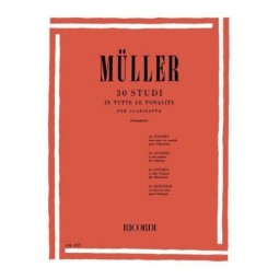 30 Estudios en todas las tonalidades para Clarinete - Müller/Giampieri (Ricordi)