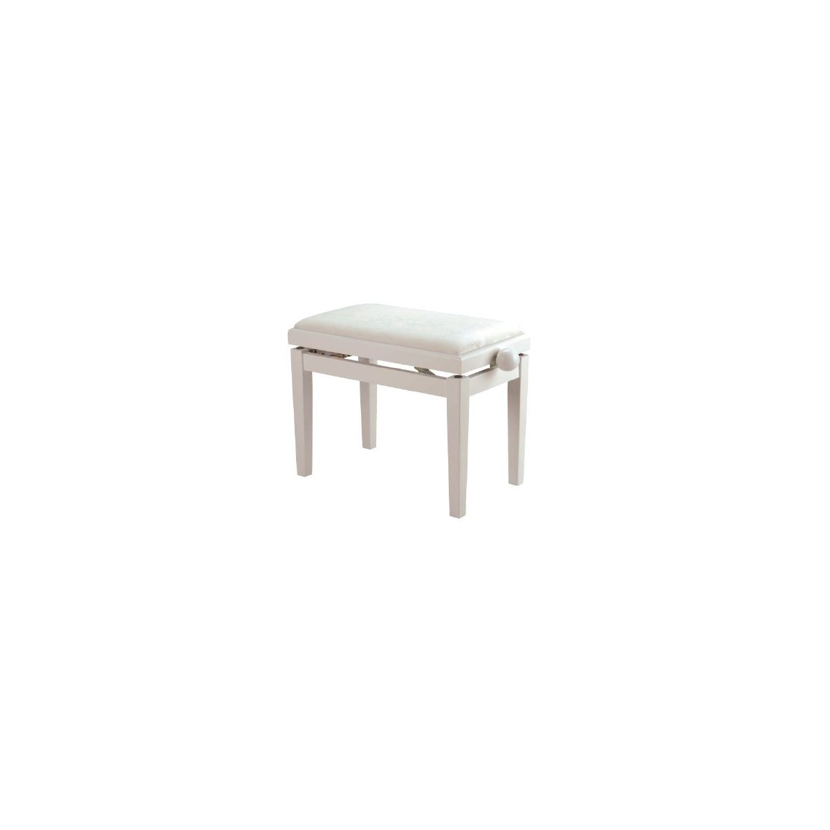 Banqueta piano/teclado regulable blanco mate