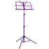 Purple folding music stand with case