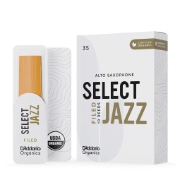 Alto sax reed D'Addario Select Jazz 3 soft filed organic