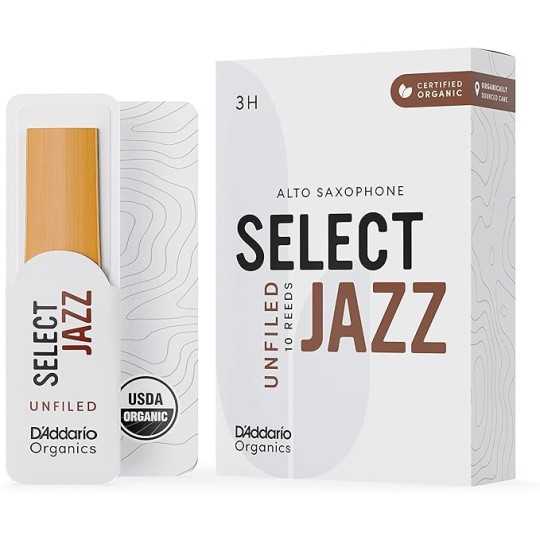 Alto saxophone reed D'Addario Select Jazz 3 hard filed
