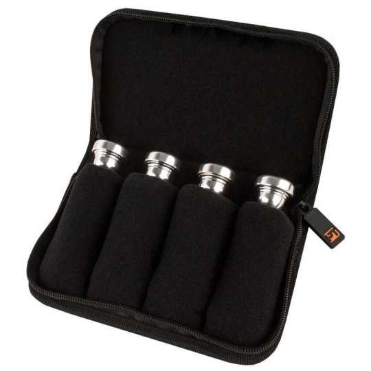 Case for 4 trumpet/french horn/flugelhorn mouthpieces protection