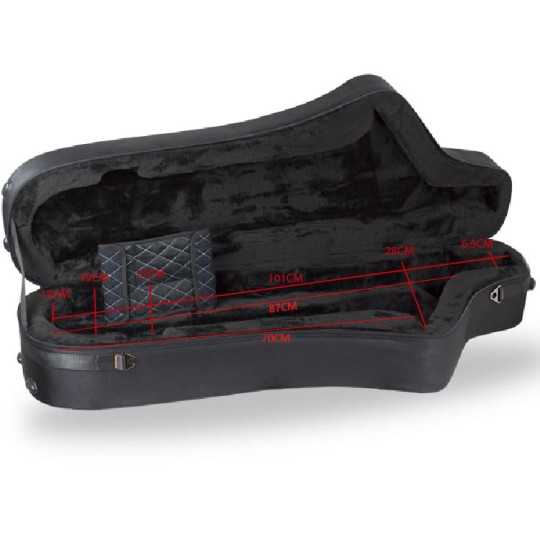 Estuche saxo barítono compacto con ruedas Ortolá