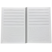 Libreta música A4 6 Pentagramas + Cuadrícula tapa amarilla