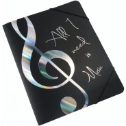 Carpeta clave de sol plata