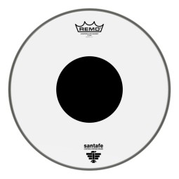 Parche 15" transparente centro-negro Remo