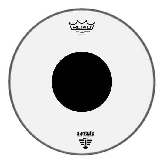 Parche 15" transparente centro-negro Remo