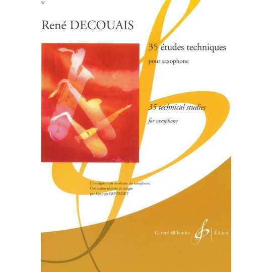 35 études techniques para saxofón de Decouais, René Ed. Billaudot
