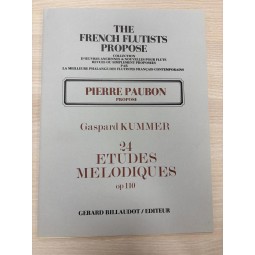 24 Études Mélodiques de Kummer, Gaspar op110 Ed. Billaudot