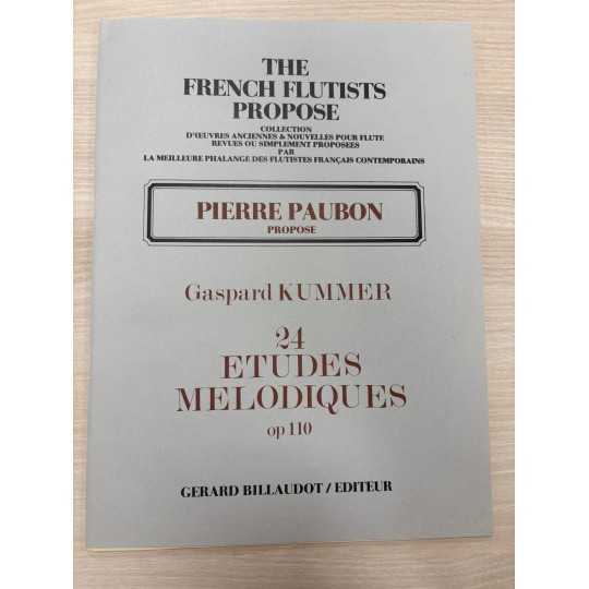 24 Études Mélodiques de Kummer, Gaspar op110 Ed. Billaudot