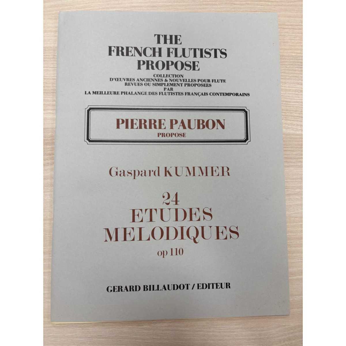 24 Études Mélodiques de Kummer, Gaspar op110 Ed. Billaudot
