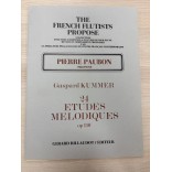 24 Études Mélodiques de Kummer, Gaspar op110 Ed. Billaudot