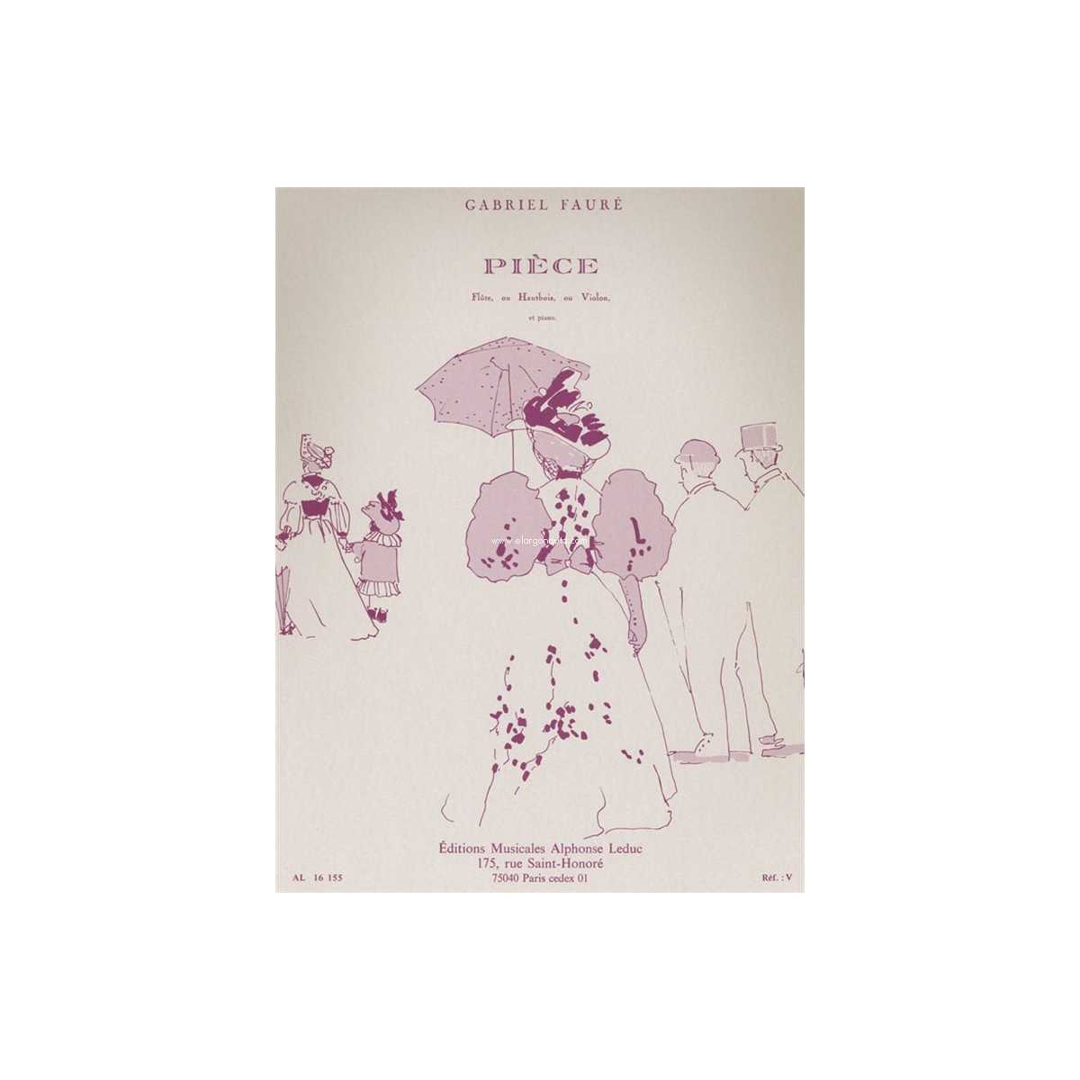 Pièce para flauta/oboe/violín de Gabriel Fauré