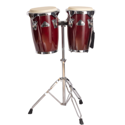 Set de congas Jinbao 8" + 9" acabado rojo