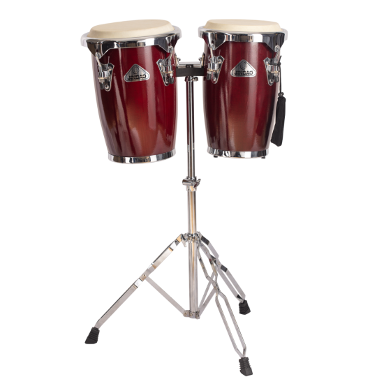 Set de congas Jinbao 8" + 9" acabado rojo