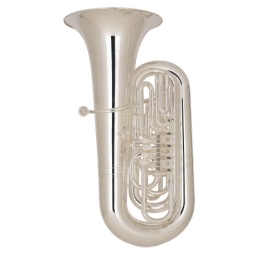 Tuba en Sib Miraphone Hagen 496B 5 cilindros plateada