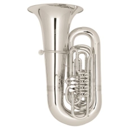 Tuba in Bb Miraphone Hagen 497A 4-valve silver-plated