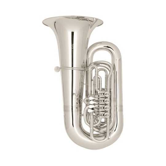 Tuba en Sib Miraphone Hagen 497A 4 cilindros plateada