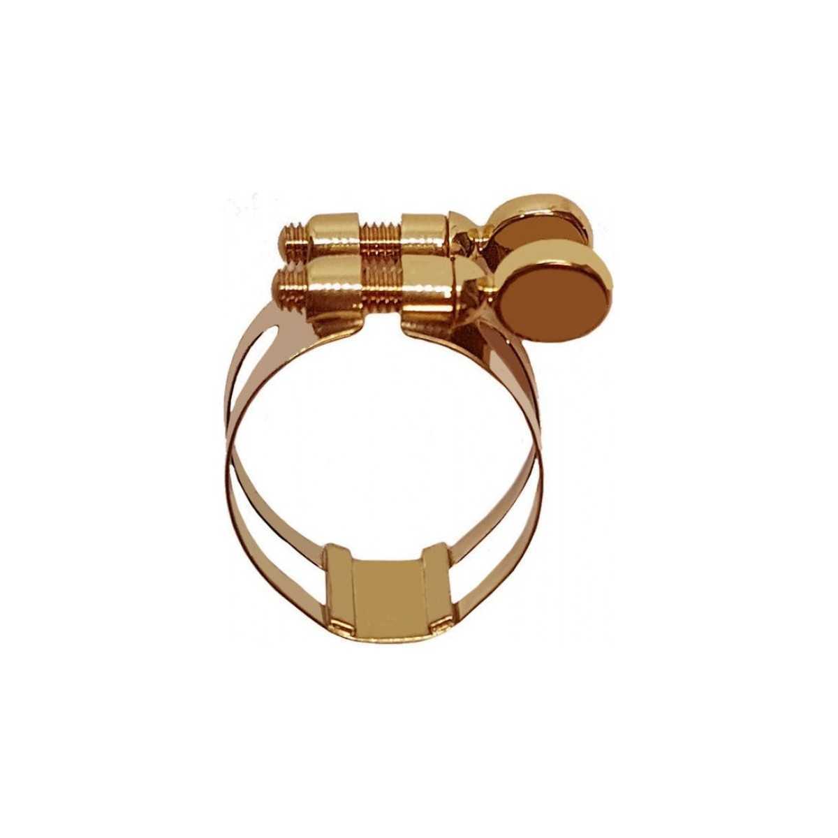 Baritone saxophone ligature Bonade inverted dark gold