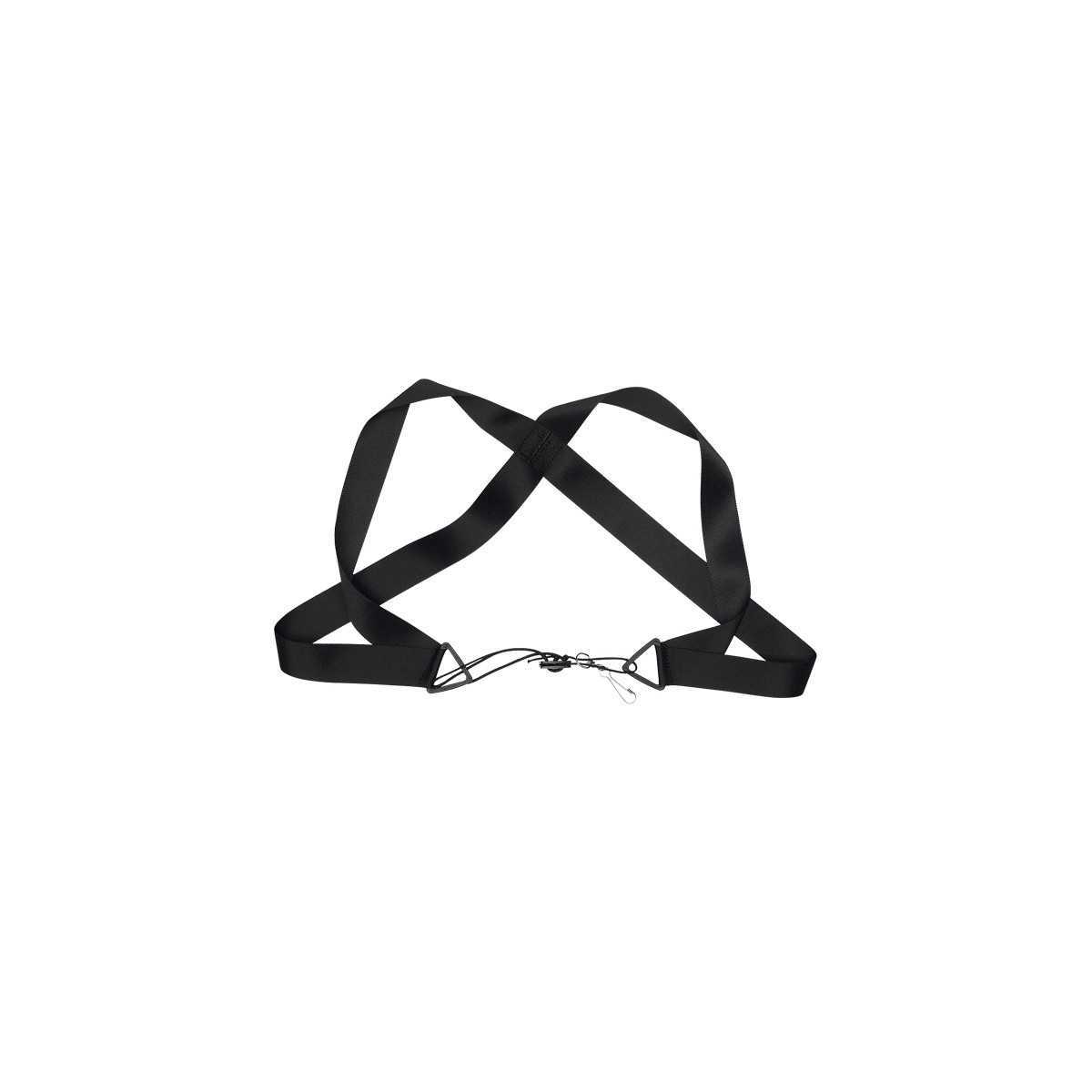 Adult bassoon harness with metal carabiner.