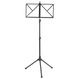 Folding music stand Ortolá sturdy black with case