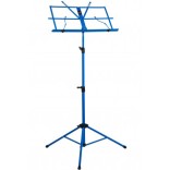 Folding blue music stand with case