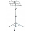 Folding silver TCM music stand with case