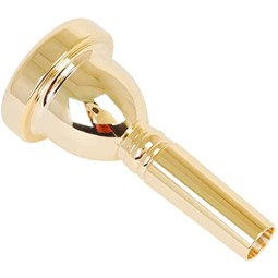 Trombone mouthpiece 5g, gold-plated wide shank