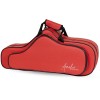 Amelie red alto saxophone case with a unique shape