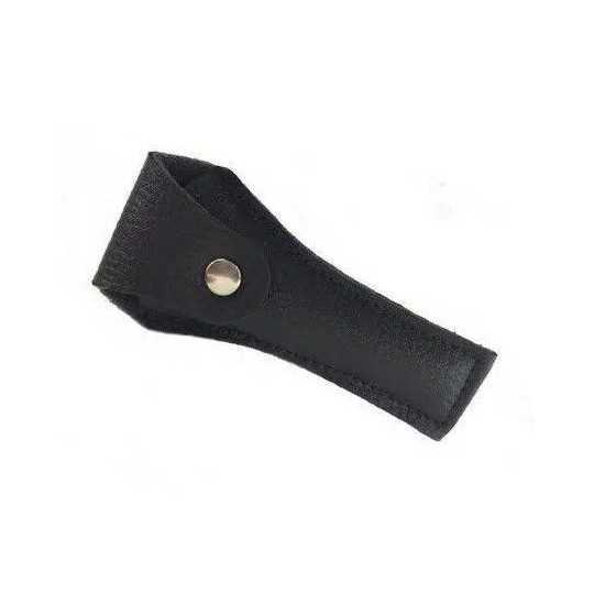 Padded leather mouthpiece cover for euphonium/trombone.