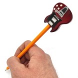 Pencil with dark classical guitar
