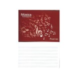 Music notebook A5, 8 staves, red Praxton.