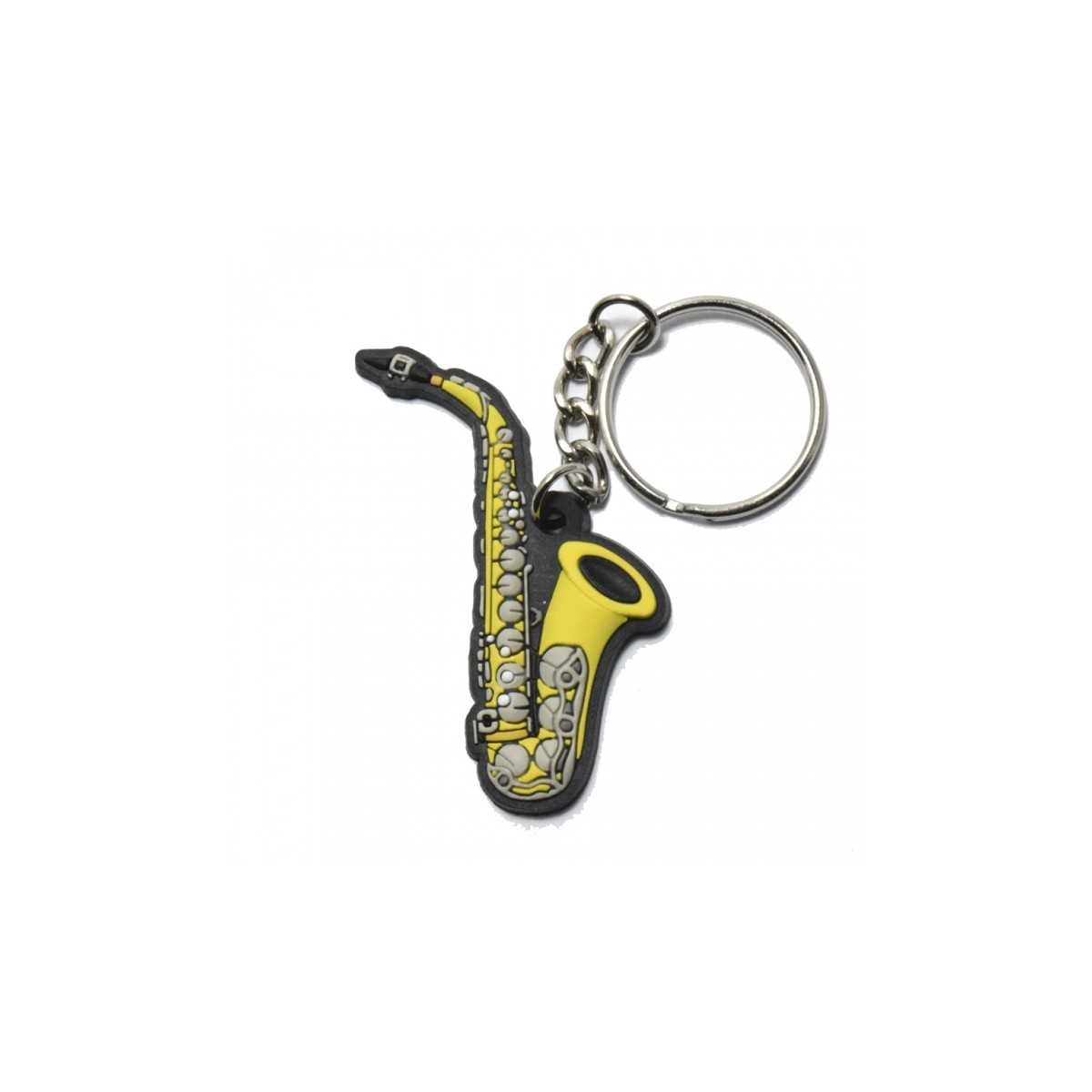 Flexible saxophone keychain
