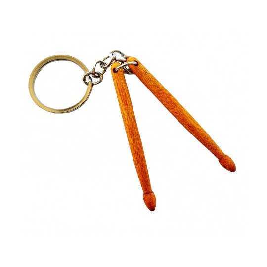 Percussion drumsticks keychain (wood)