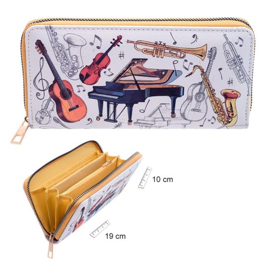 Cartera grande diseño instrumentos música