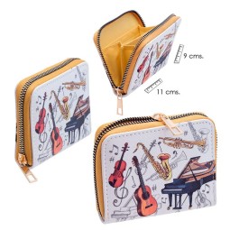 Cartera mediana diseño instrumentos música