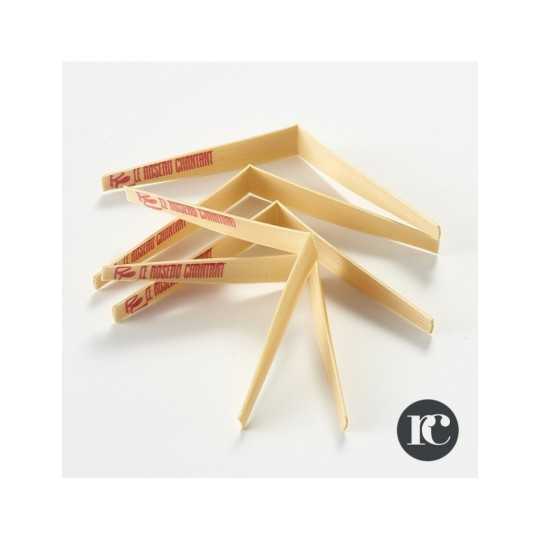 Oboe reed made of 12RC singing cane, measuring 10.5-10.75, gouged and shaped.