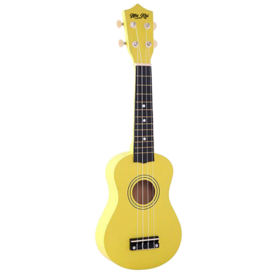 Ukelele soprano amarillo ma kai + funda, púa y cuerda recambio