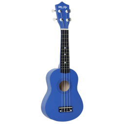 Dark blue Ma Kai soprano ukulele + case, pick, and spare string