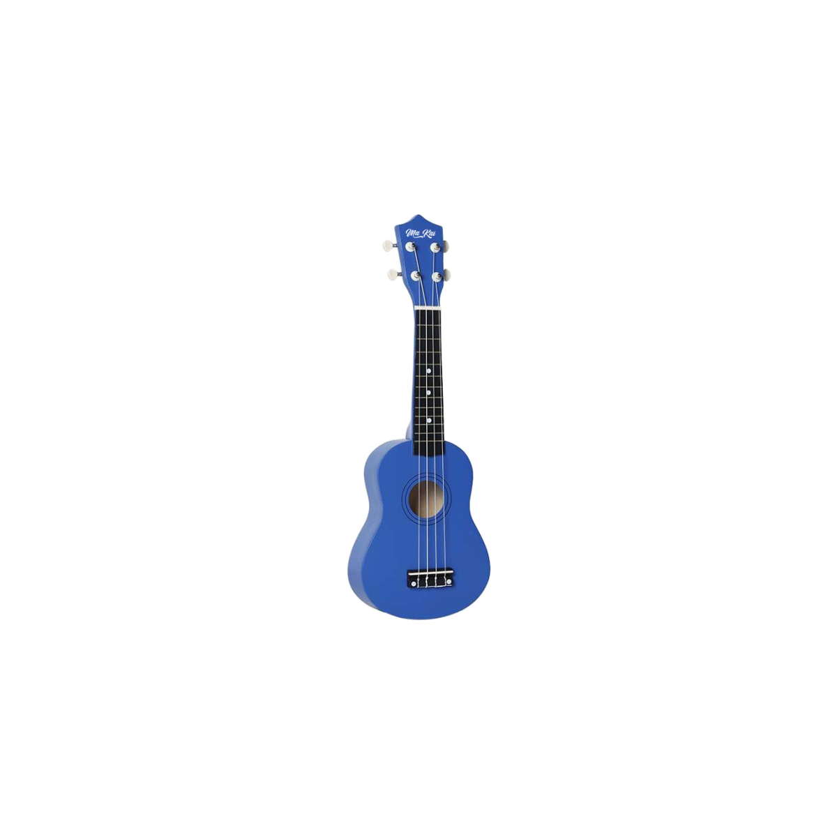 Dark blue Ma Kai soprano ukulele + case, pick, and spare string
