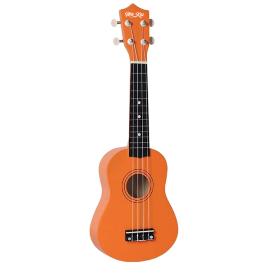 Ukelele soprano naranja ma kai + funda, púa y cuerda recambio