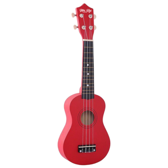 Ukelele soprano rojo ma kai + funda, púa y cuerda recambio