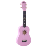 Ukelele soprano rosa ma kai + funda, púa y cuerda recambio