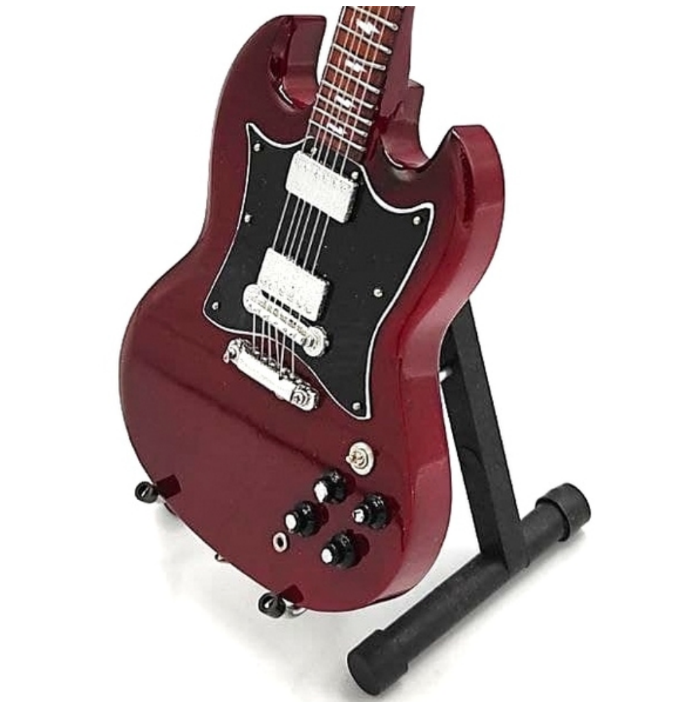 Juramento compromiso opción Mini guitarra de colección – ac / dc – angus young (roja) | Tienda A Un Tono