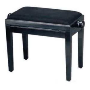 Banqueta piano/teclado regulable negro brillo